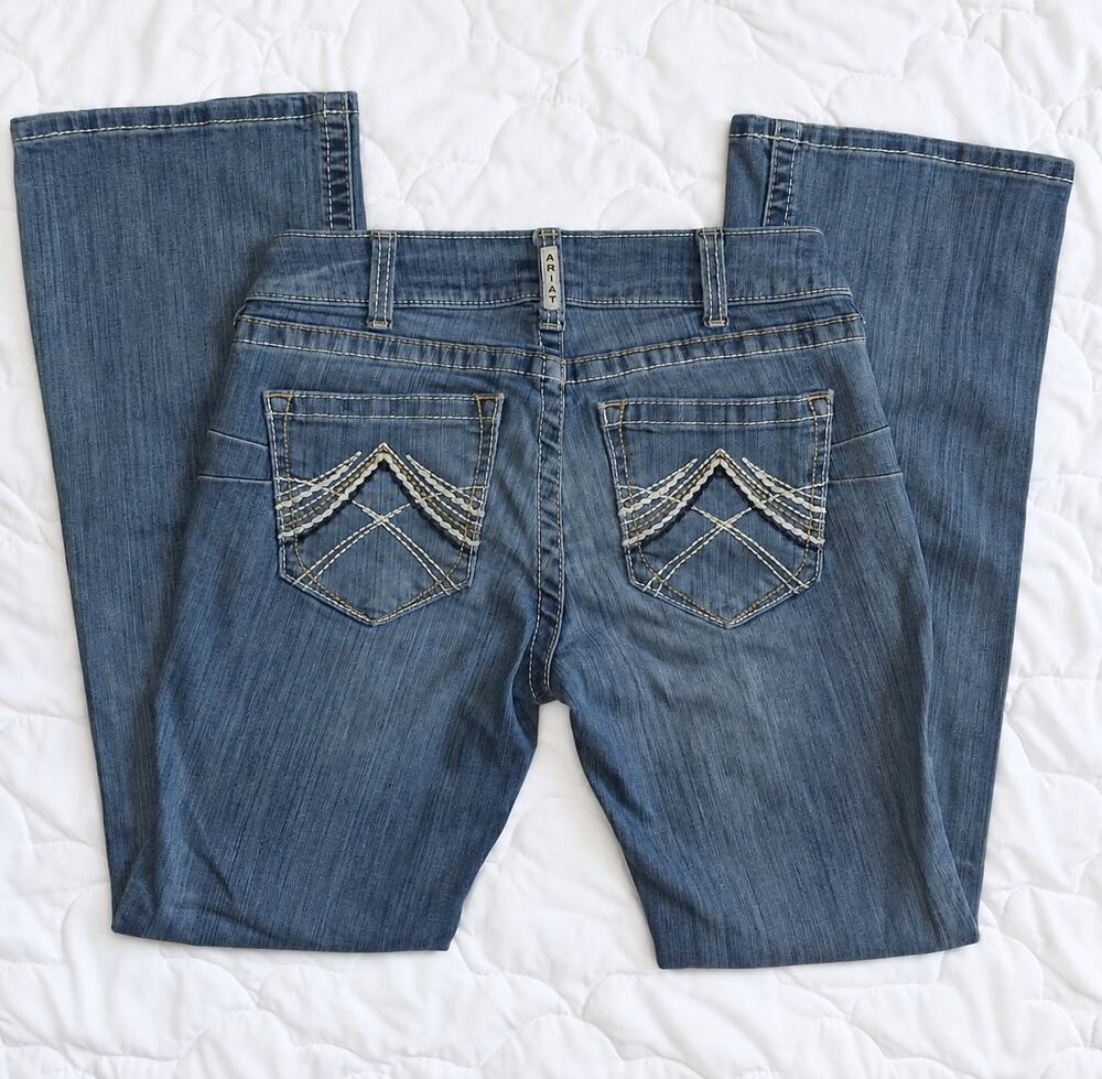 Ariat REAL Rainstorm Women’s 28S Bootcut Jeans Western Whipstitch